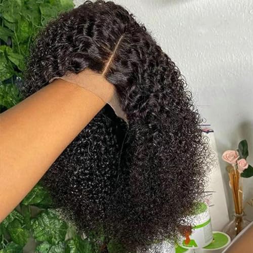 PRIMELACE Kinky Curly Lace Front Wig Human Hair 18 inch Pre Plucked 13x4 HD Lace Front Wigs Glueless Curly Human Hair Wig 180% Density Brazilian Kinkycurly Wig - Image 3