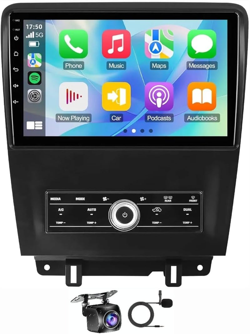 Vierex Fit Ford Mustang Car Stereo Ford Mustang Android Screen 2010-2014, QLED Touchscreen with Wireless CarPlay, Android Auto, GPS Navigation, BT, Backup Camera, WiFi (8+128GB Carplay 8CORE) - Image 1