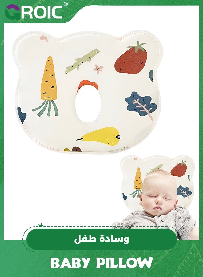 GROIC Baby Pillow,revents Flat Head and Shapes Infant's Head, Baby Head Pillow, Perfect for Sleeping and Head Support for Newborns and Infant,Ergonomic Design Baby Pillow - Image 1