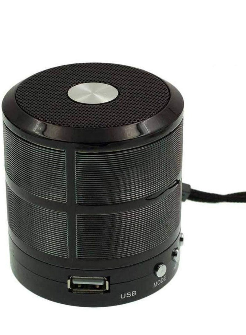 مكبر صوت بلوتوث ميني WS-887 من فابفاريتي – صندوق صوت لاسلكي مدمج (أسود) - Image 2