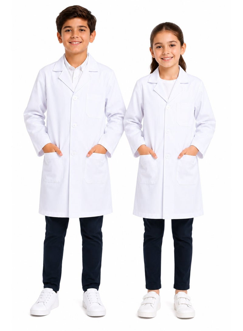 Kids White Lab Coat - Image 1