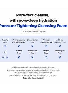 rovectin ROVECTIN Pore Tightening Cleansing Foam | Green Papaya, Glycerin, Charcoal Powder, AHA/BHA/PHA for Refining Pore Size, Non-Irritating | Oily, Dull Skin | Vegan (5.07 fl. oz.,150 ml)  - Image 2