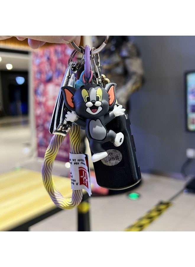 Generic Tom and Jerry Handmade Keychain, Cartoon Keychain Couple Pendant Cute Decorative Accessories for Purse Handbag Schoolbag Backpack Key  - Image 4