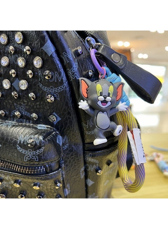 Generic Tom and Jerry Handmade Keychain, Cartoon Keychain Couple Pendant Cute Decorative Accessories for Purse Handbag Schoolbag Backpack Key  - Image 2
