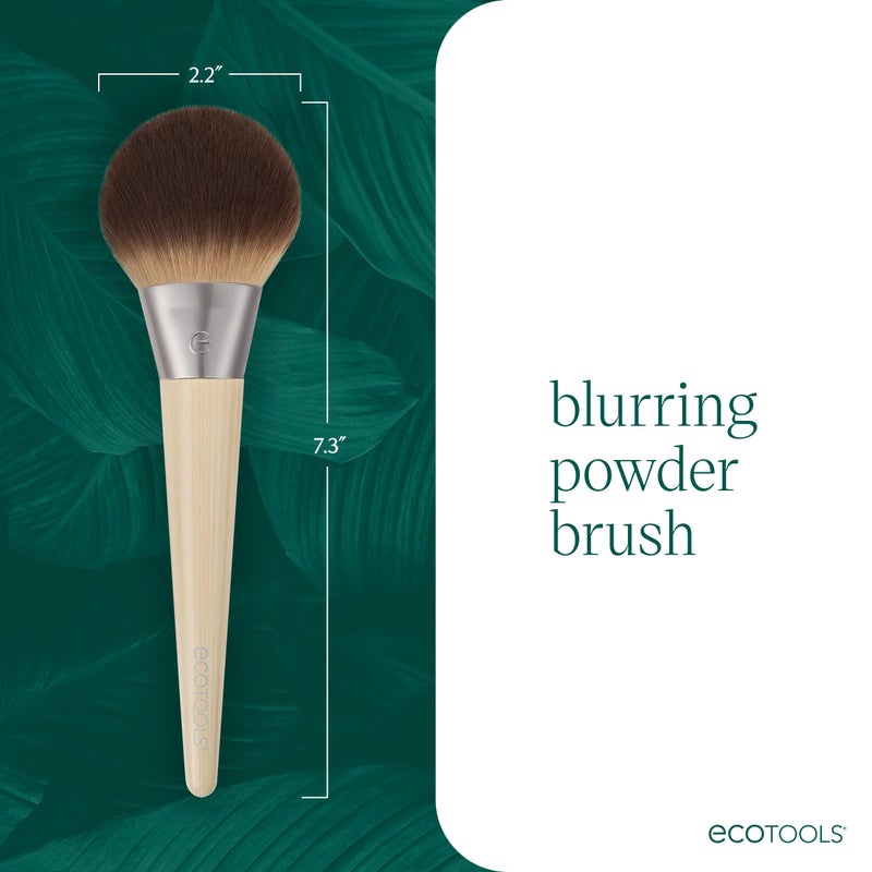 EcoTools Blurring Powder Makeup Brush, For Loose & Pressed Powder, Large Makeup Brush For All-Over Application, Fluffy, Synthetic Bristles, Eco Friendly, Cruelty-Free, & Vegan, 1 Count - Image 5