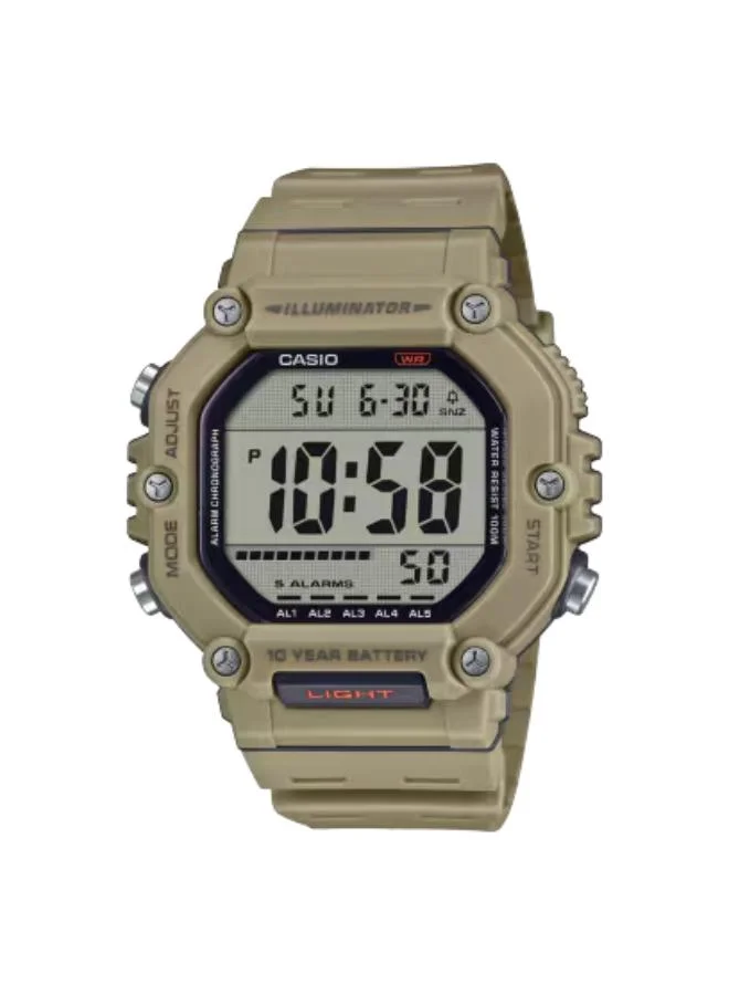 كاسيو Men's Resin Digital Watch AE-1600H-5AVDF - 49.7 mm