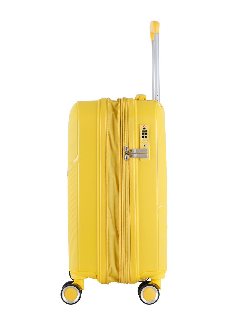 H.T H.T Luggage Bag, Hard Case Polypropylene (PP) Material, 8x360 Degree Rotation Spinner Wheels, Matching Color Suitcases, Expandable Trolley Bag, Telescopic Handle, TSA Lock, SKU 13504  - Image 4
