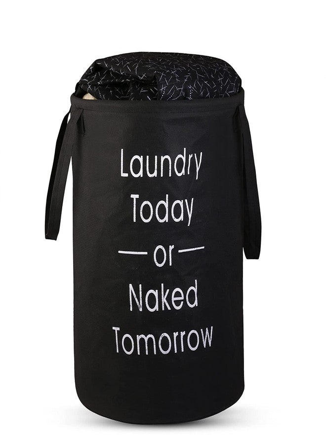 Agroha Metalic Printed Waterproof Canvas Laundry Bag,Toy Storage,Laundry Basket Organizer 45L. (Black, 1) - Image 5