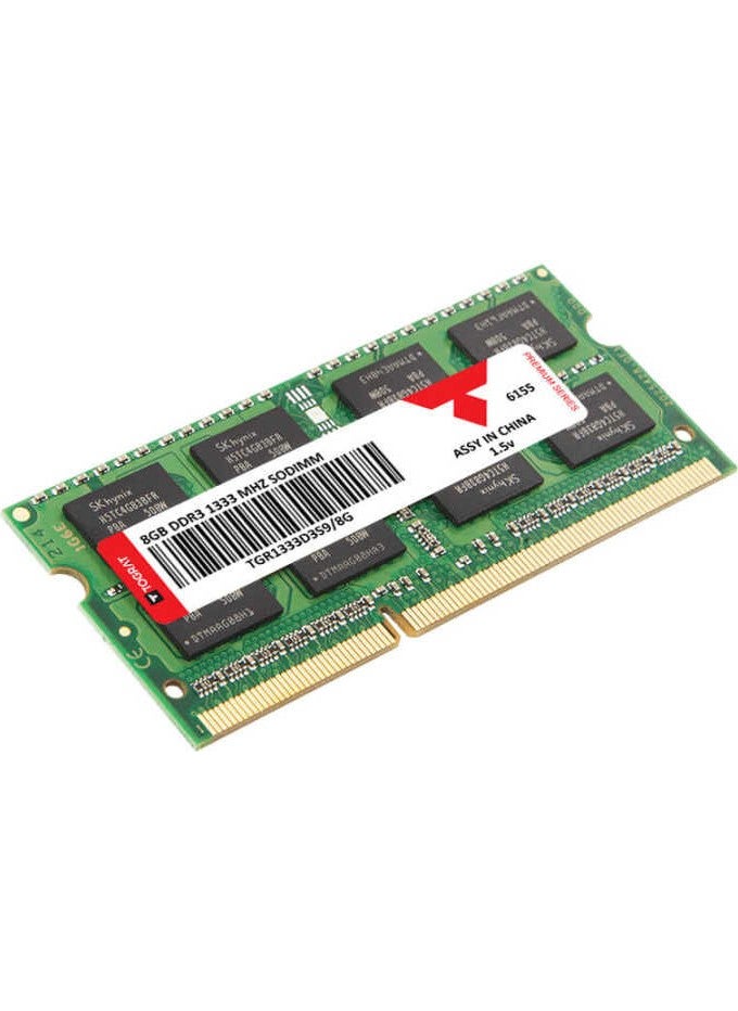 Tograt 8gb Ddr3 1333 Mhz Notebook Ram Memory - TGR1333D3S9/8G - 1.5V  - Image 1