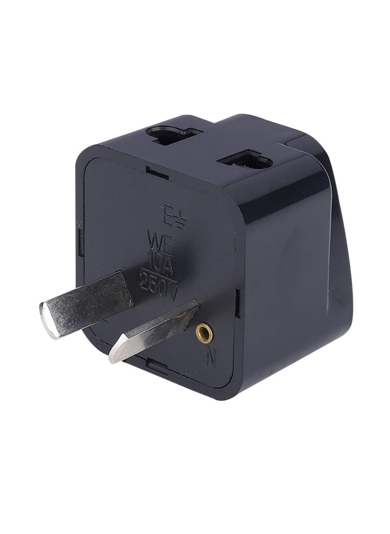 MX MX Universal Travel Adapter Type I India to Australia 2 in 1 Conversion Plug for Home and Official use Black Pack of 5  - Image 2