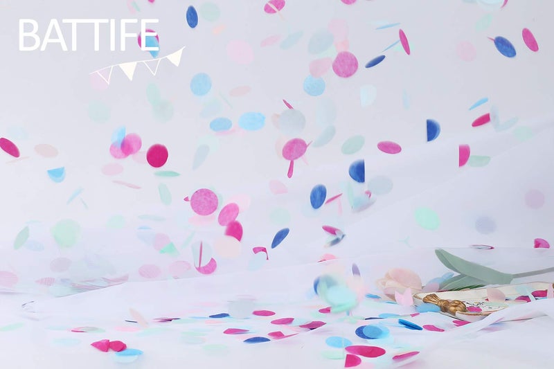 BATTIFE 7.1oz Colorful Tissue Paper Confetti, 1inch Large Bag Round Confetti for Wedding Birthday Party Celebrations, Multicolor 25000 Pieces - Image 4