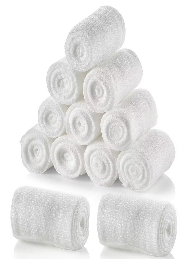 LINXIU Gauze Rolls Bandages 4 Inch x 4.9 Yards Breathable Gauze Wrap Conforming Stretch Bandage for First Aid Wound Care 12 Pack - Image 1