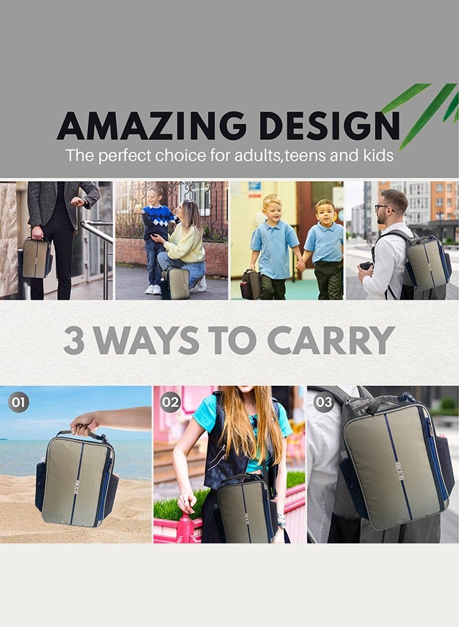 CLEVEREE Lunch Bag - Insulated Lunch Bags for Women, Men, Leakproof Thermal Lunch Box Bag for Kids Adults - Large Lunch Bag Reusable Cooler Meal Prep Lunch Bag for Work, School, and Picnic - Image 5