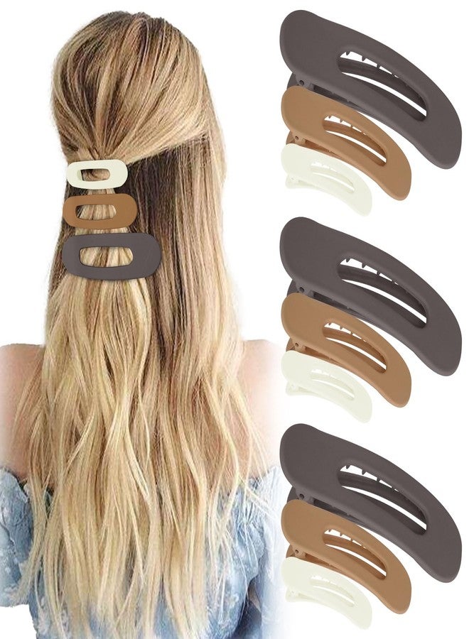 ACO-UINT French Flat Claw Clips for Women, 9 Pack Lay Down Hair Clips for Thin Thick Hair, 3 Size Alligator Hair Clips Hair Accessories for Women - Image 1