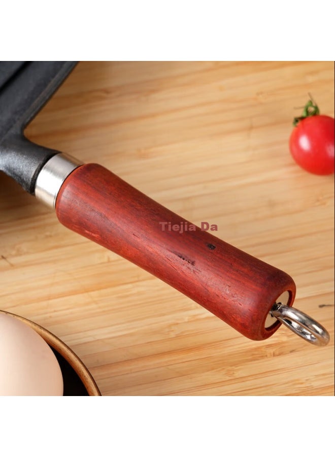 Telssida Cast Iron Steak Pan Striped Square Griddle Thickened Non-coated Non-stick Grill Pan - Image 5