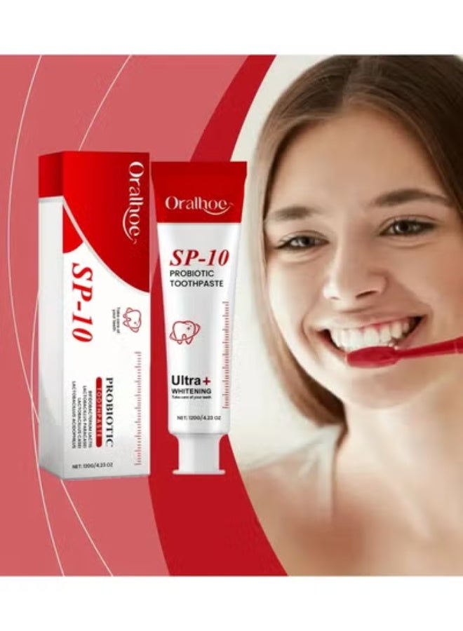 ORALHOE Sp-10 Toothpaste, Sp-10 Toothpaste, Sp-10 Probiotic-Toothpaste, Red  Sp-10 Toothpaste, Toothpaste Fresh Breath Toothpaste - Image 1