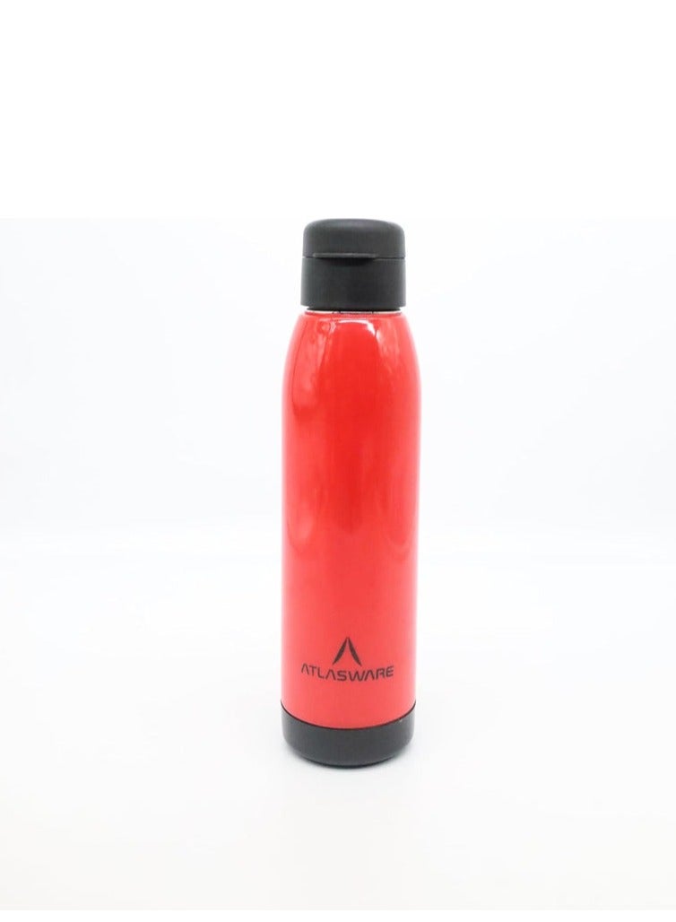 Atlasware Alpha 600 Insulated Water Bottle Leak Proof | Office Bottle | Gym Bottle | Home | Kitchen | Hiking | Treking Bottle | Travel Bottle-580ML-Red - Image 2
