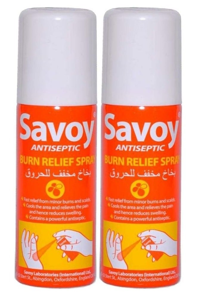 Savoy Antiseptic Burn Relief Spray (50ml) 2PCS