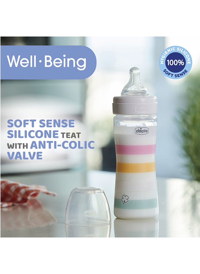 Well-Being Plastic Feeding Bottle 250ml Medium Flow 2m+ Silicone, White - pzsku/Z8784507AC3BEE1D5CF8EZ/45/_/1704369058/136e48c1-e243-43e0-9d43-16d6558c8466