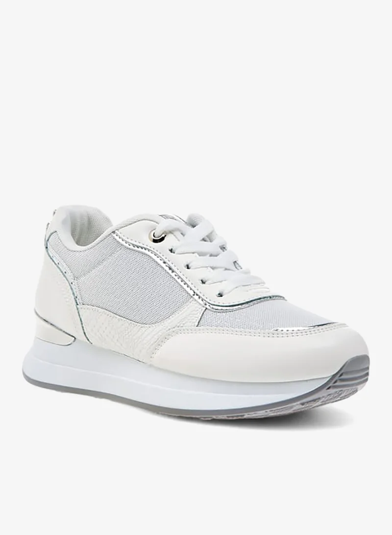 Flora Bella By Shoexpress Women Panelled Sneakers with Lace-Up Closure