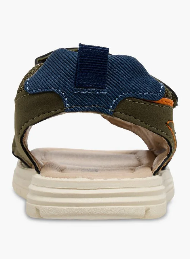 LBL By Shoexpress KHAKI Boys Hook And Loop Closure Sandals for Men | Best Price UAE