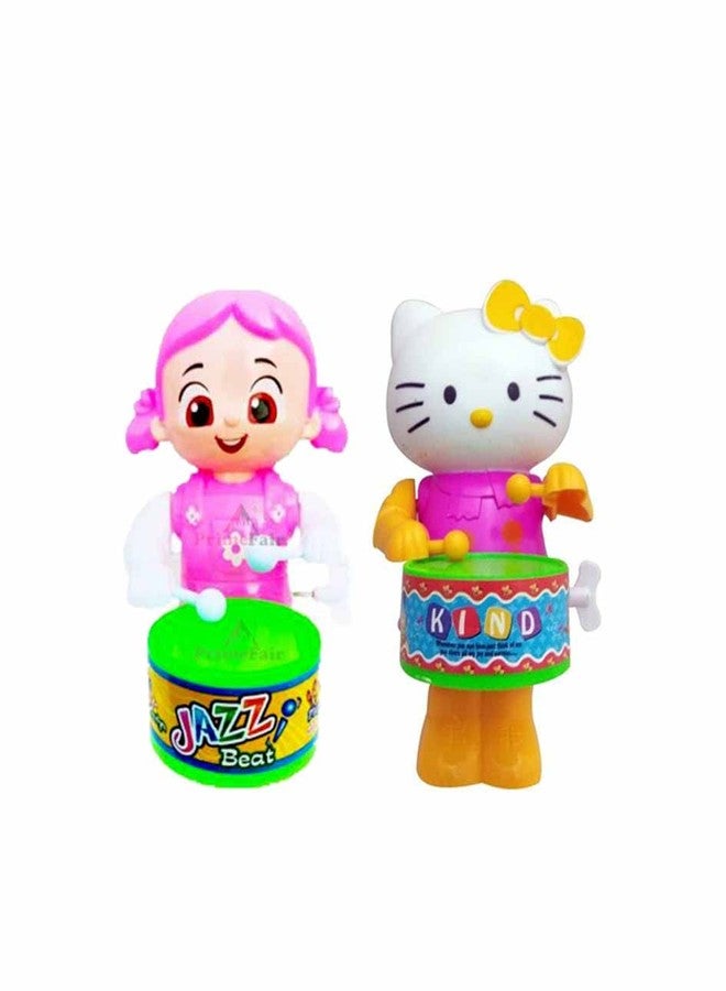 ROSEFAIR Key Operated Cute Drummer Toy with Noisemakers Favors Concert Party Cheering Props Children clap clap Your Hands Small Hands Clapping Toys for Kids (PROPS-KITTYCAT-PINK-03) - Image 2