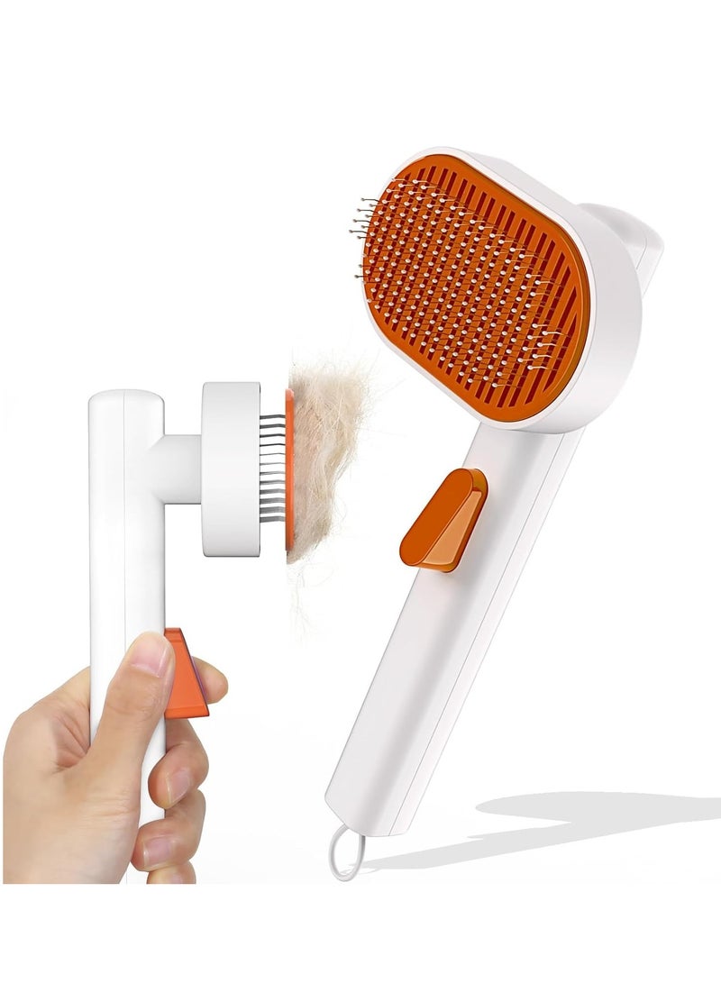 BIGTHREE Cat Brush, Pet Cleaning Grooming Brush, Pet Shedding Brush for Short or Long Haired Cats, Pet Dog Hair Brush for Puppy Kitten Massage Removes Loose Undercoat, Mats, Tangled Hair, Shed Fur - Image 1