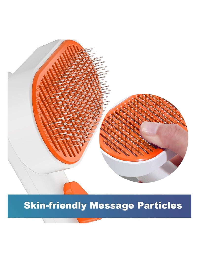 BIGTHREE Cat Brush, Pet Cleaning Grooming Brush, Pet Shedding Brush for Short or Long Haired Cats, Pet Dog Hair Brush for Puppy Kitten Massage Removes Loose Undercoat, Mats, Tangled Hair, Shed Fur - Image 2