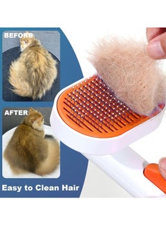 BIGTHREE Cat Brush, Pet Cleaning Grooming Brush, Pet Shedding Brush for Short or Long Haired Cats, Pet Dog Hair Brush for Puppy Kitten Massage Removes Loose Undercoat, Mats, Tangled Hair, Shed Fur  - Image 5