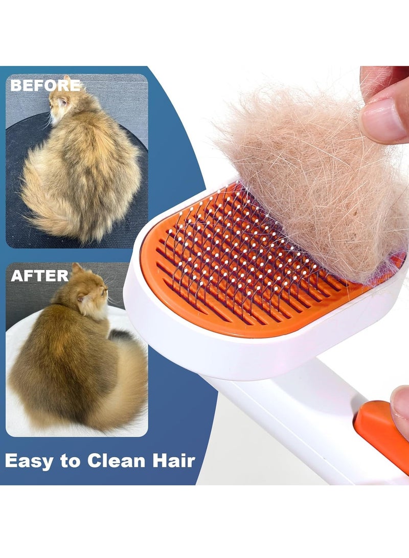 BIGTHREE Cat Brush, Pet Cleaning Grooming Brush, Pet Shedding Brush for Short or Long Haired Cats, Pet Dog Hair Brush for Puppy Kitten Massage Removes Loose Undercoat, Mats, Tangled Hair, Shed Fur - Image 5