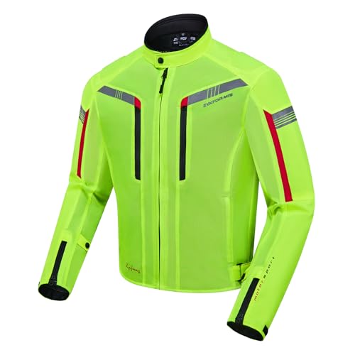 Zyxformis Motorcycle Jacket for Men, CE Armored Mesh Motorbike Jacket for Summer, Breathable Protective Gear for Motorcycling - Image 2