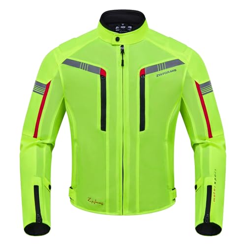 Zyxformis Motorcycle Jacket for Men, CE Armored Mesh Motorbike Jacket for Summer, Breathable Protective Gear for Motorcycling - Image 1