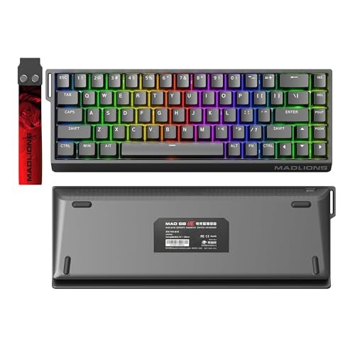 Boyi MADLIONS MAD68 HE Rapid Trigger Magnetic Switch Gaming Keyboard,65% RGB Adjustable Actuation Hall Effect Hyper-Fast 8K Polling Rate PBT Keycaps Hot Swap Mechanical Keyboard for PC/Mac Gamer(Black) - Image 3