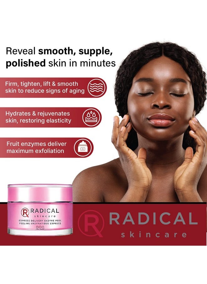 Radical Skincare Express Delivery Facial Enzyme Peel Mask Cleanser Exfoliator Reveal Smooth Supple Polished Skin In Minutes | Paraben & Cruelty Free | Clinically Proven Results (1.7 Oz)  - Image 2