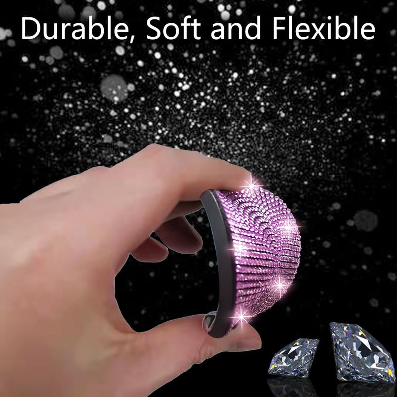 NBTEPEM 4pcs Bling Car Cup Holder Coaster, 2.75 inch Anti-Slip Shockproof Universal Fashion Car Coasters Insert Bling Crystal Rhinestone Automotive Interior Accessories for Women (Pink) - Image 5