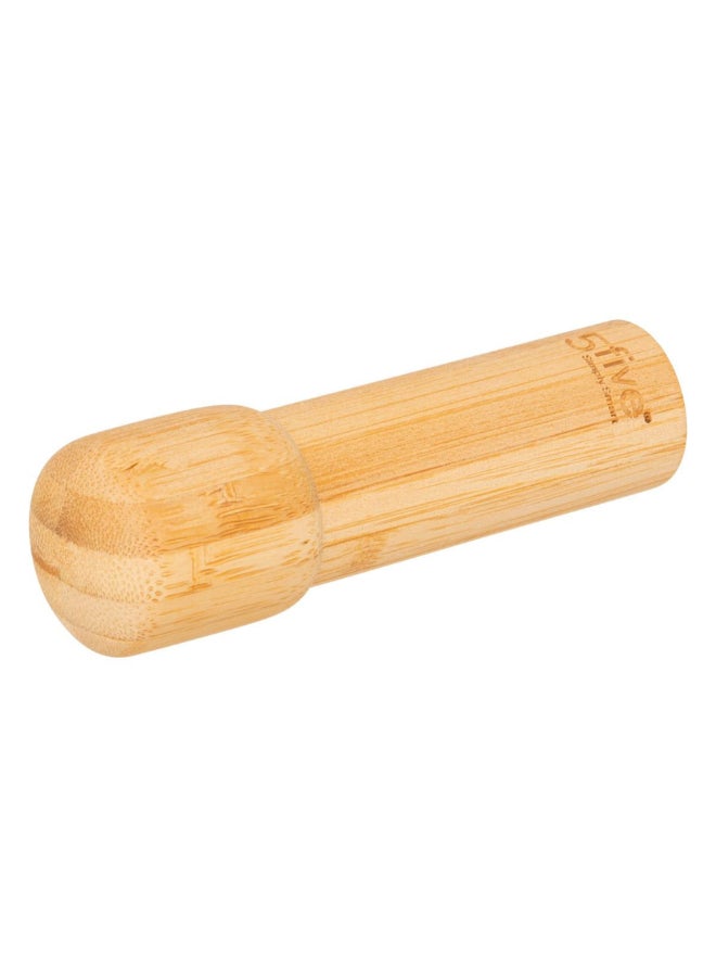 Five Simply Smart Durable Kitchen Bamboo Mortar and Pestle Brown 6 x 11.5 x 11.5 cm 120059 - Image 3