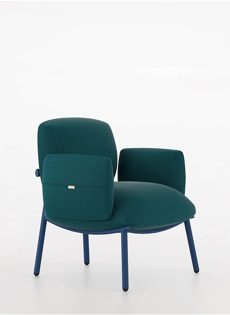 NAVODESK Cloud Chair, Single Seater Sofa, Lounge & Waiting Chair, Modern Fabric Armchair by Navodesk (Peacock Blue) 