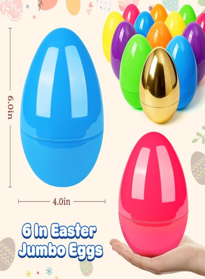 BainGesk 25 PCS 6” Jumbo Easter Eggs with 1 Golden Eggs, Easter Eggs for Easter Hunt, Basket Stuffers Fillers, Empty Eggs Fillable with Candy, Toys, Easter Basket Essentials, Party Favor - Image 3