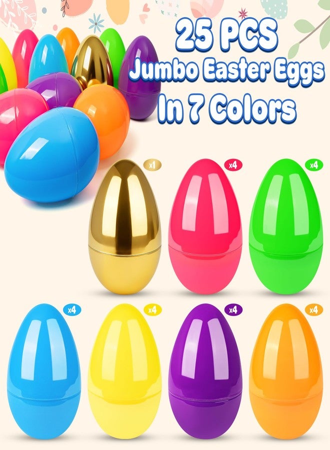 BainGesk 25 PCS 6” Jumbo Easter Eggs with 1 Golden Eggs, Easter Eggs for Easter Hunt, Basket Stuffers Fillers, Empty Eggs Fillable with Candy, Toys, Easter Basket Essentials, Party Favor - Image 2