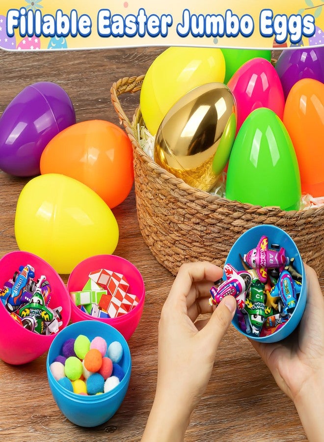 BainGesk 25 PCS 6” Jumbo Easter Eggs with 1 Golden Eggs, Easter Eggs for Easter Hunt, Basket Stuffers Fillers, Empty Eggs Fillable with Candy, Toys, Easter Basket Essentials, Party Favor - Image 4