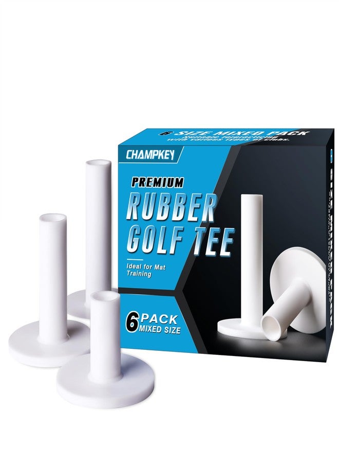CHAMPKEY Premium Rubber Golf Tees | Excellent Durability and Stability Rubber Tees | for Golf Hitting Mats and Outdoor Training - Image 1