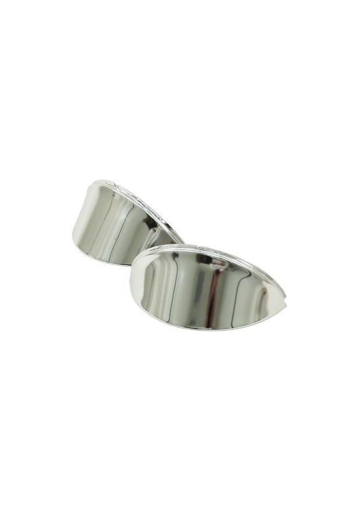 EMPI Chrome Smooth Headlight Eyebrow Pair for VW Air Cooled Bug, GHIA, Type 3 - Image 3