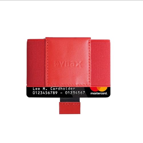 VBAX Elastic Wallet with Pull Tab for Men & Women – Slim Minimalist Front Pocket Leather Card Holder, Compact Stretch Design Fits 8–10 Cards & Cash – Premium Everyday Carry Wallet - Image 3