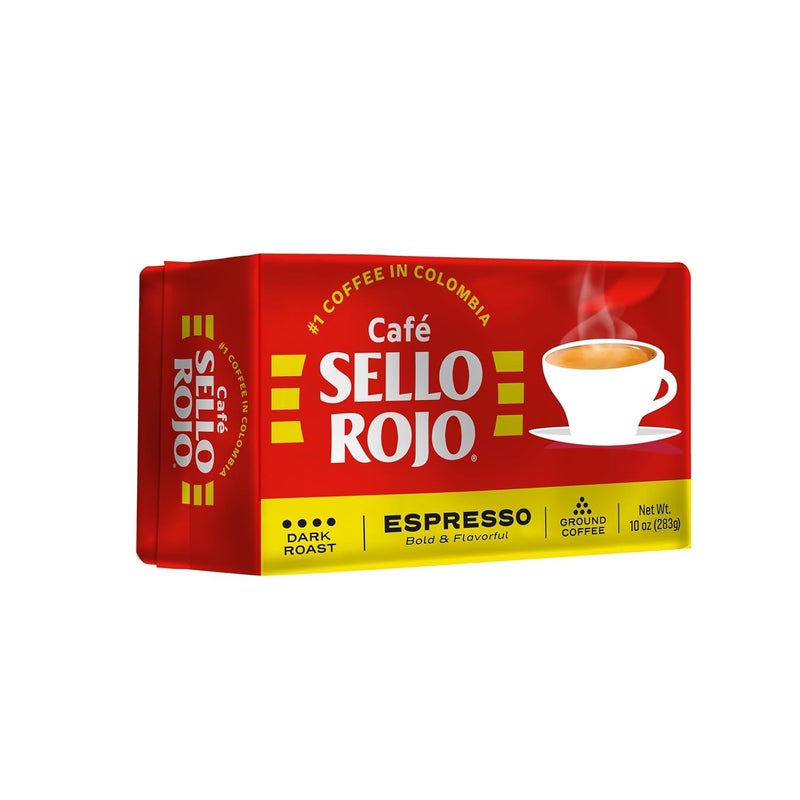 Sello Rojo Espresso Brick, 10 oz (Pack of 6) - Image 1