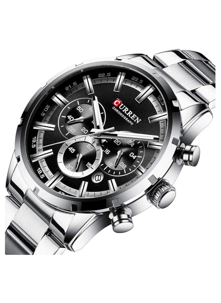 CURREN CURREN 8355 Original Brand Stainless Steel Band Wrist Watch For Men  - Image 2