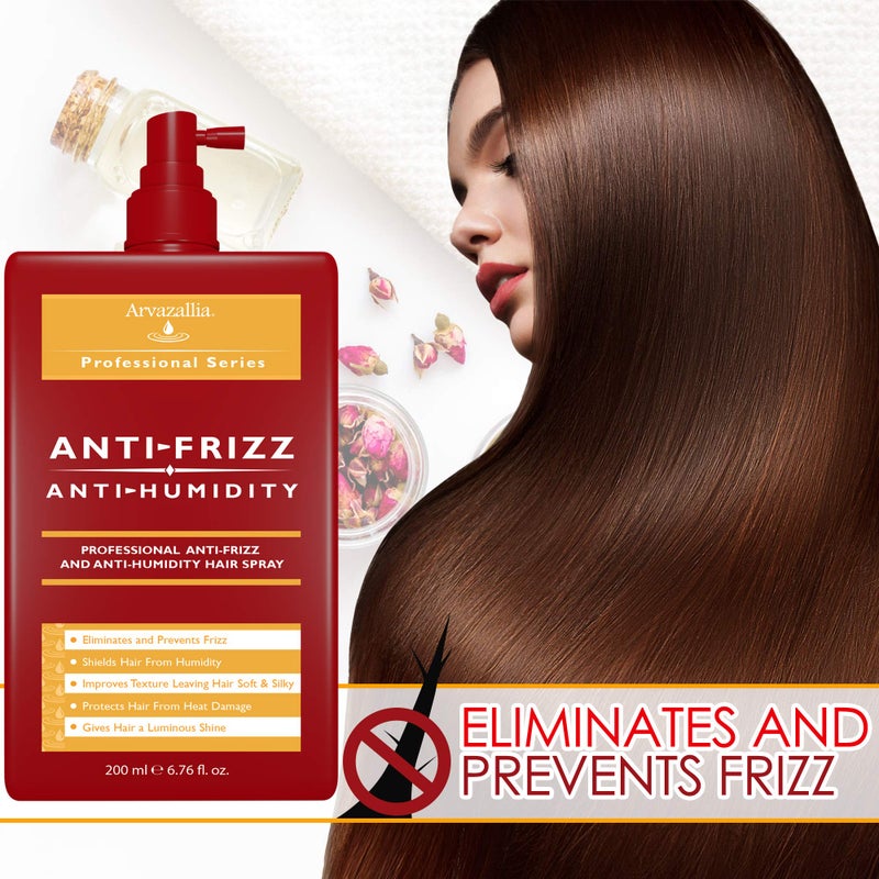 Arvazallia Antifrizz and Antihumidity Hair Spray - Professional Frizz Control, Anti-humidity, Heat Protectant, and Shine Serum - Image 2