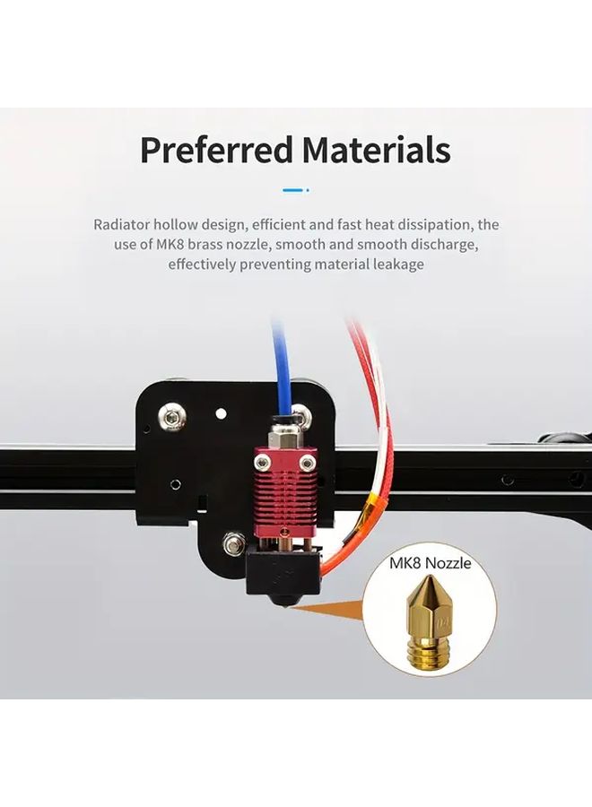 قطعتان من مجموعة هاوتند MK8 24V 40W، رأس J معدني بالكامل، ترقية واستبدال لأجزاء الطابعة ثلاثية الأبعاد. - Image 3