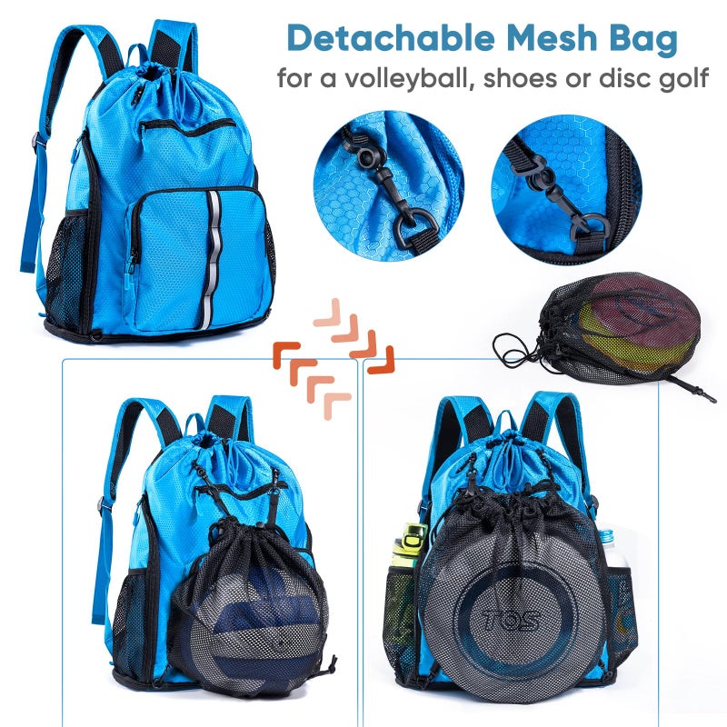 VIGEGARI Large Beach Backpack Waterproof Sandproof - Customized Oversized Drawstring Pool Bag with Shoe Compartment for Toiletries, Towels, Gym, Travel - Image 5