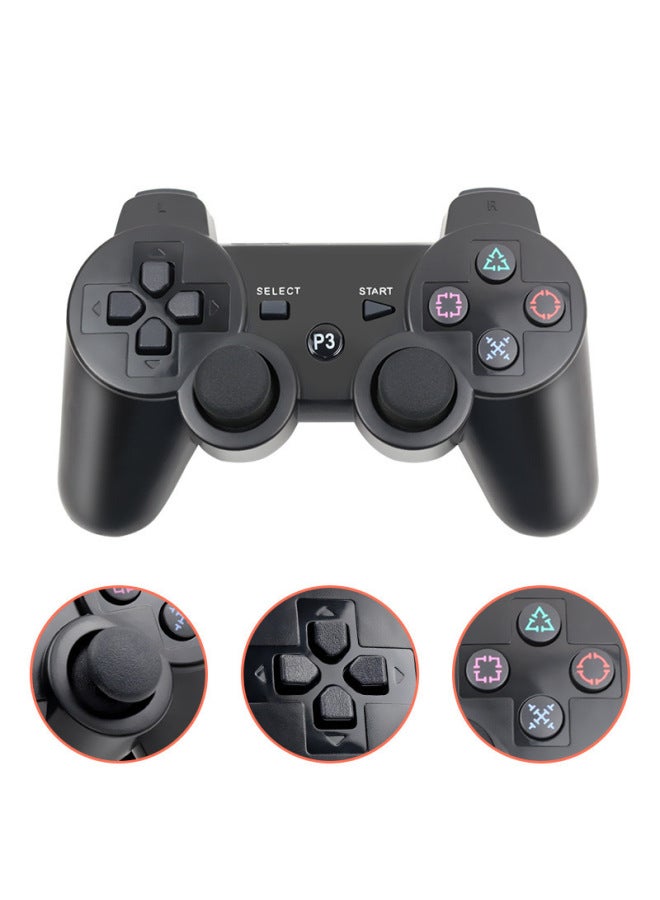 PS3 Handle Vibration PC Wireless Controller Computer Bluetooth USB Gamepad PS3 Game Console Fast-Product Color:Silver-with Data Cable  - Image 5