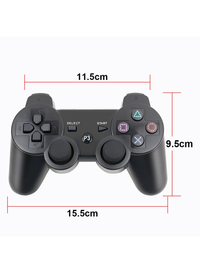 PS3 Handle Vibration PC Wireless Controller Computer Bluetooth USB Gamepad PS3 Game Console Fast-Product Color:Silver-with Data Cable  - Image 3